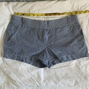 J. Crew Chino shorts size 4, in seersucker blue and white.
